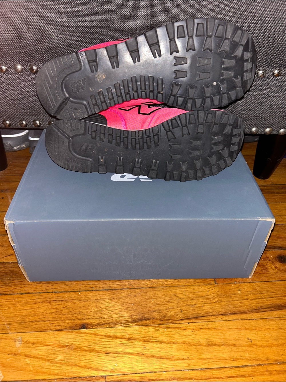 New Balance Women’s Hot Pink & Mint Lace-Up Sneakers 574 - Picture 6 of 8